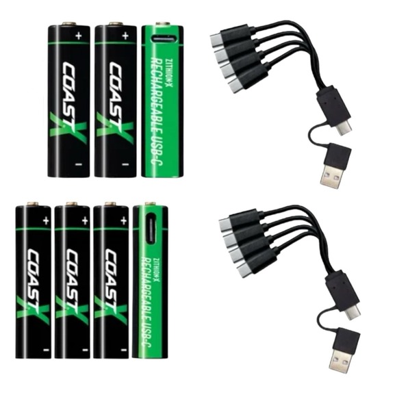 Coast - ZITHION-X USB-C Rechargeable Batteries (7-Pack AA/AAA) - Picture 2 of 6